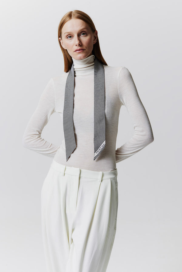 Prinz Berlin Seidentwilly Stripes in Off-White Tägliche Deals