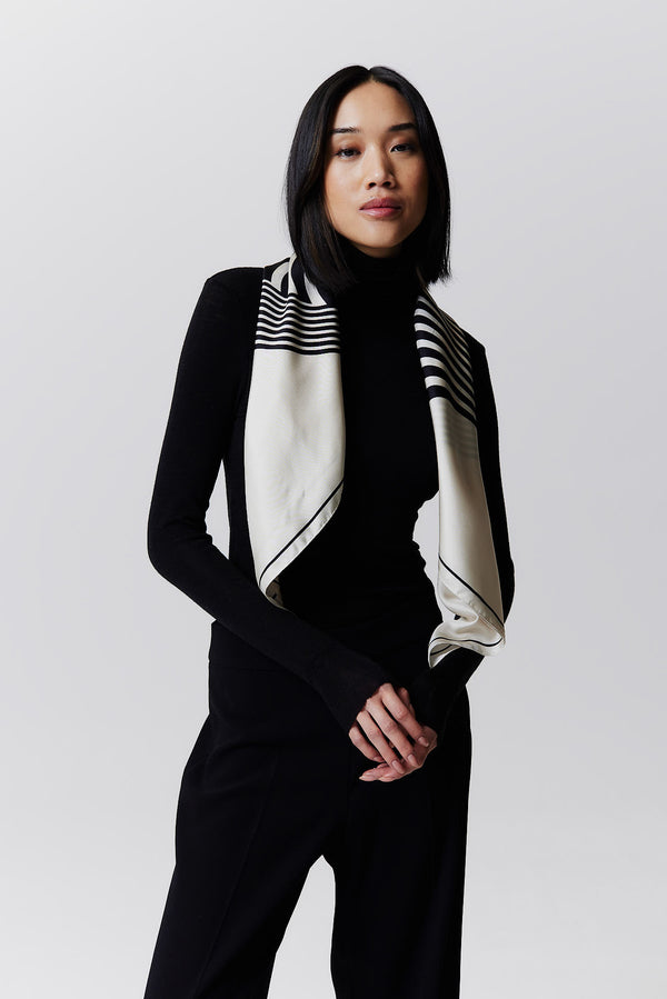 Prinz Berlin Seidentuch Swirl 90 Off-White VIP-Rabatte