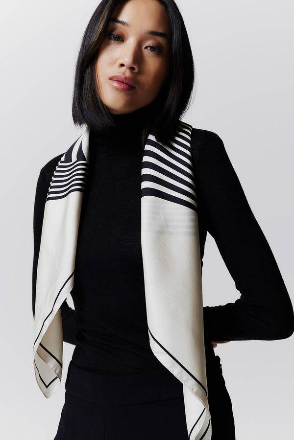 Prinz Berlin Seidentuch Swirl 90 Off-White VIP-Rabatte