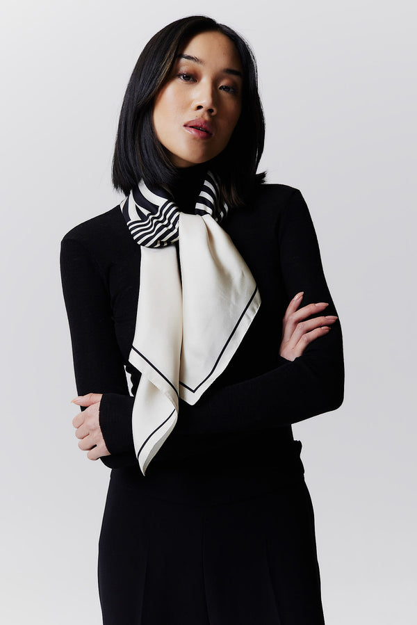 Prinz Berlin Seidentuch Swirl 90 Off-White VIP-Rabatte