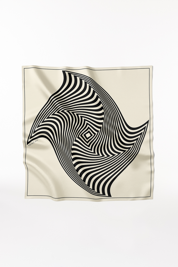 Prinz Berlin Seidentuch Swirl 123 Off-White Tiefpreis