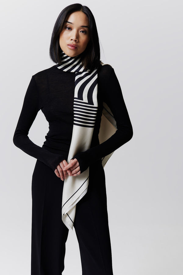 Prinz Berlin Seidentuch Swirl 123 Off-White Tiefpreis