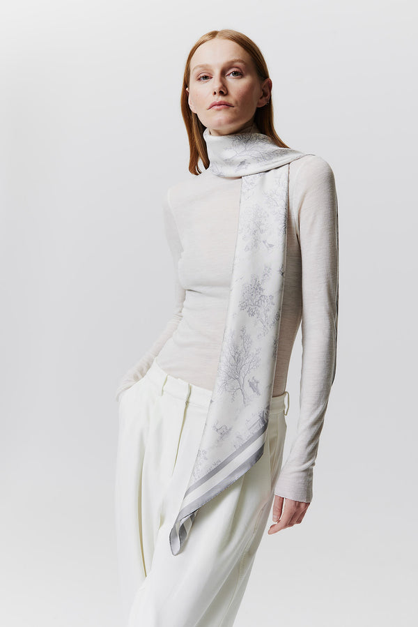 Prinz Berlin Seidentuch Toile Valentine 123 Grau Super Sparpreis