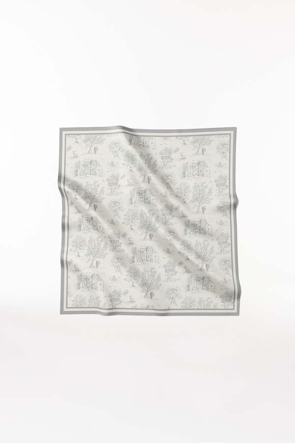 Prinz Berlin Seidentuch Toile Valentine 90 Grau Wochenangebot