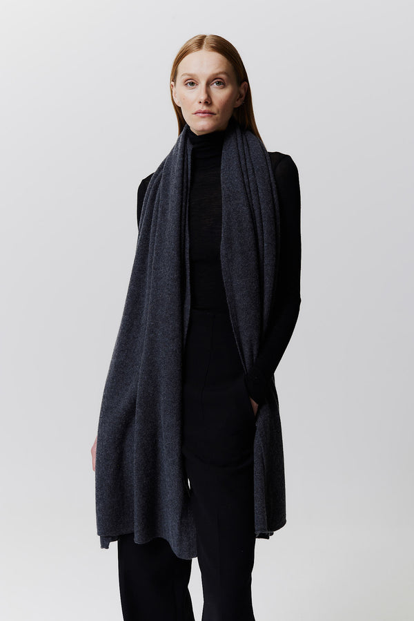 Prinz Berlin Kaschmir Schal Fine Knit Graphit Bis zu 50% Rabatt