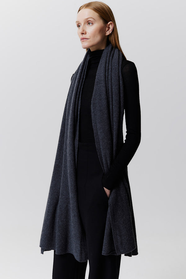 Prinz Berlin Kaschmir Schal Fine Knit Graphit Bis zu 50% Rabatt