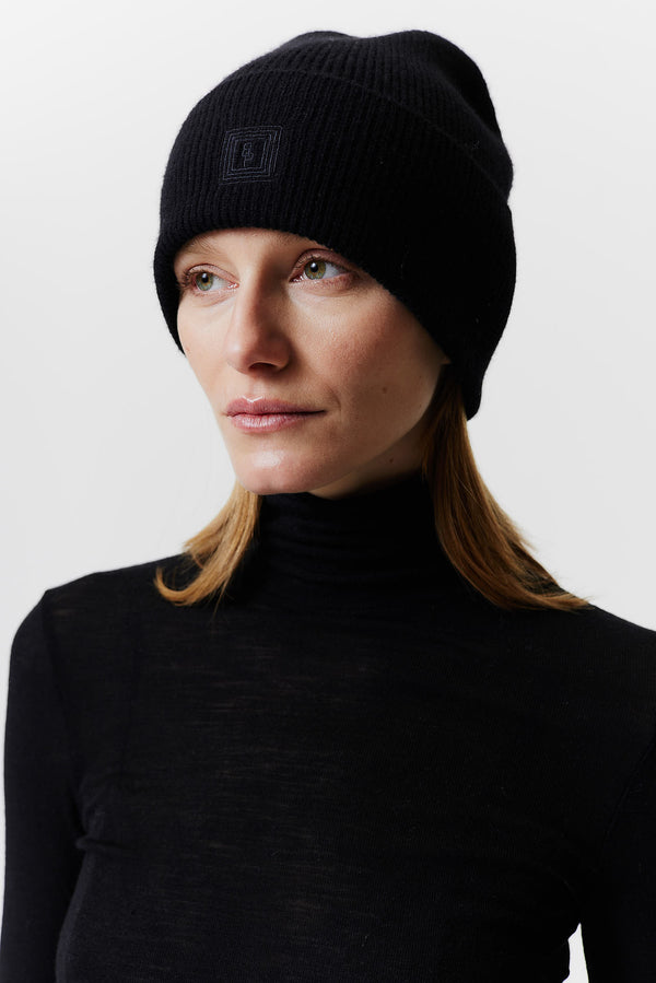 Prinz Berlin Kaschmir Beanie Classic Knit Schwarz Bis zu 65% Rabatt