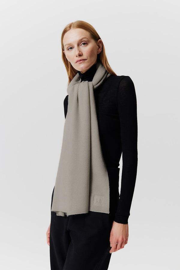 Prinz Berlin Kaschmir Schal Classic Knit Beige Vierteljährliche Förderung