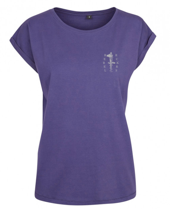 Rebel Rockers Girl Loosefit Tee Blindgirl dark purple Zeitlich begrenztes Angebot