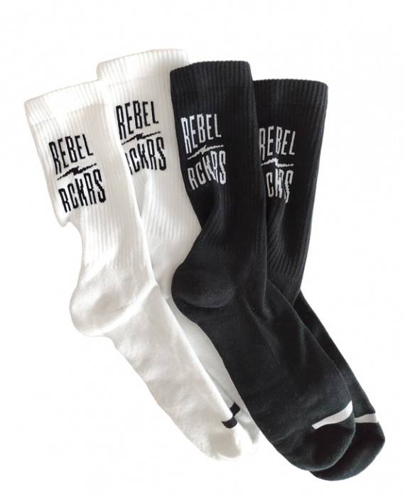 Rebel Rockers Font Sneaker Sock black Online
