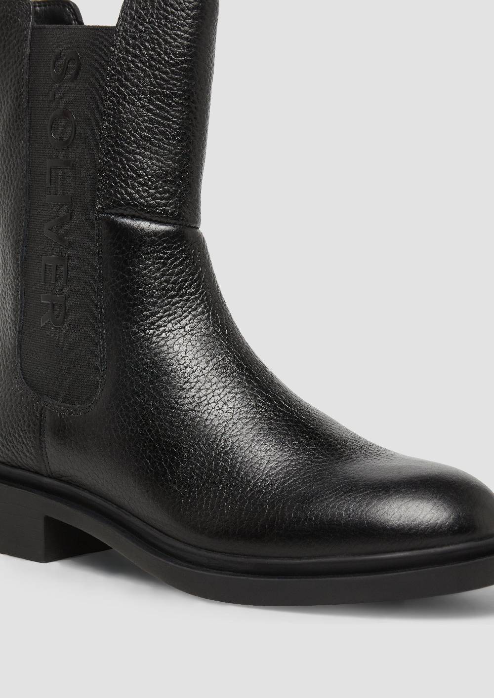 S.Oliver Stiefel aus Rindsleder mit Logo-Detail Letzte 2 Tage