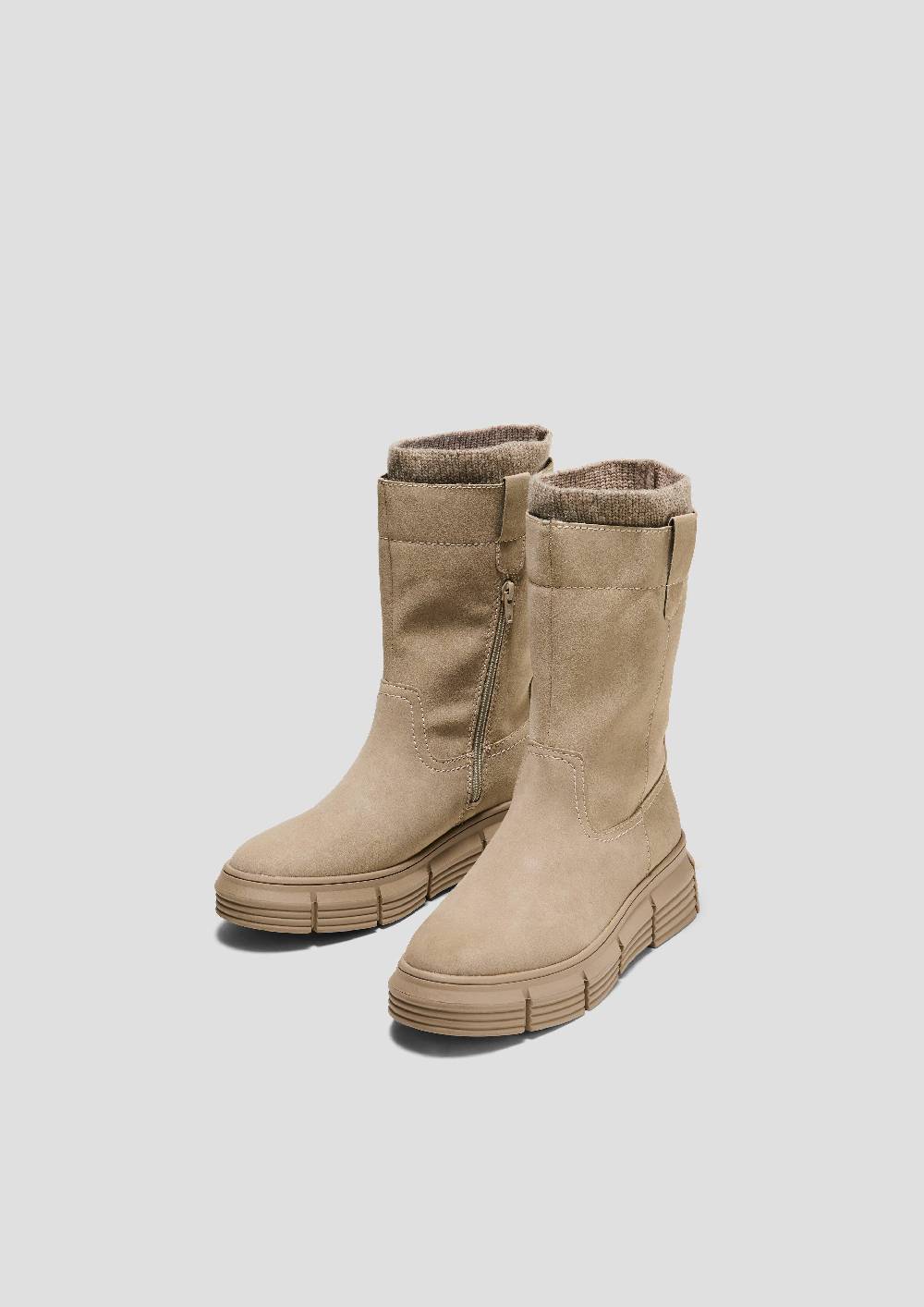 S.Oliver Stiefel in Veloursleder-Optik 2025
