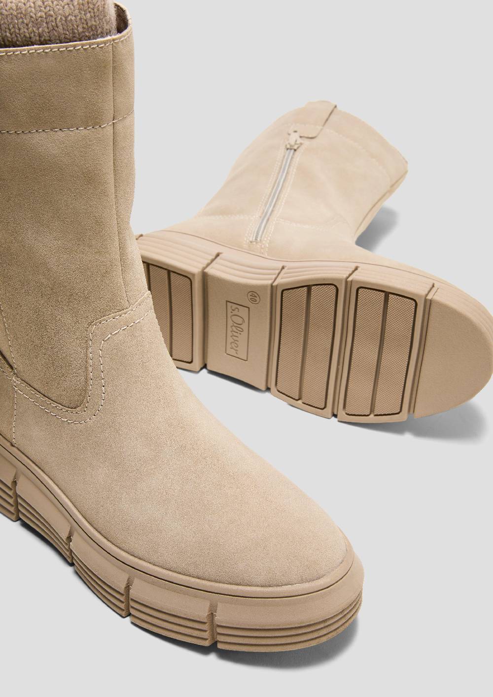 S.Oliver Stiefel in Veloursleder-Optik 2025