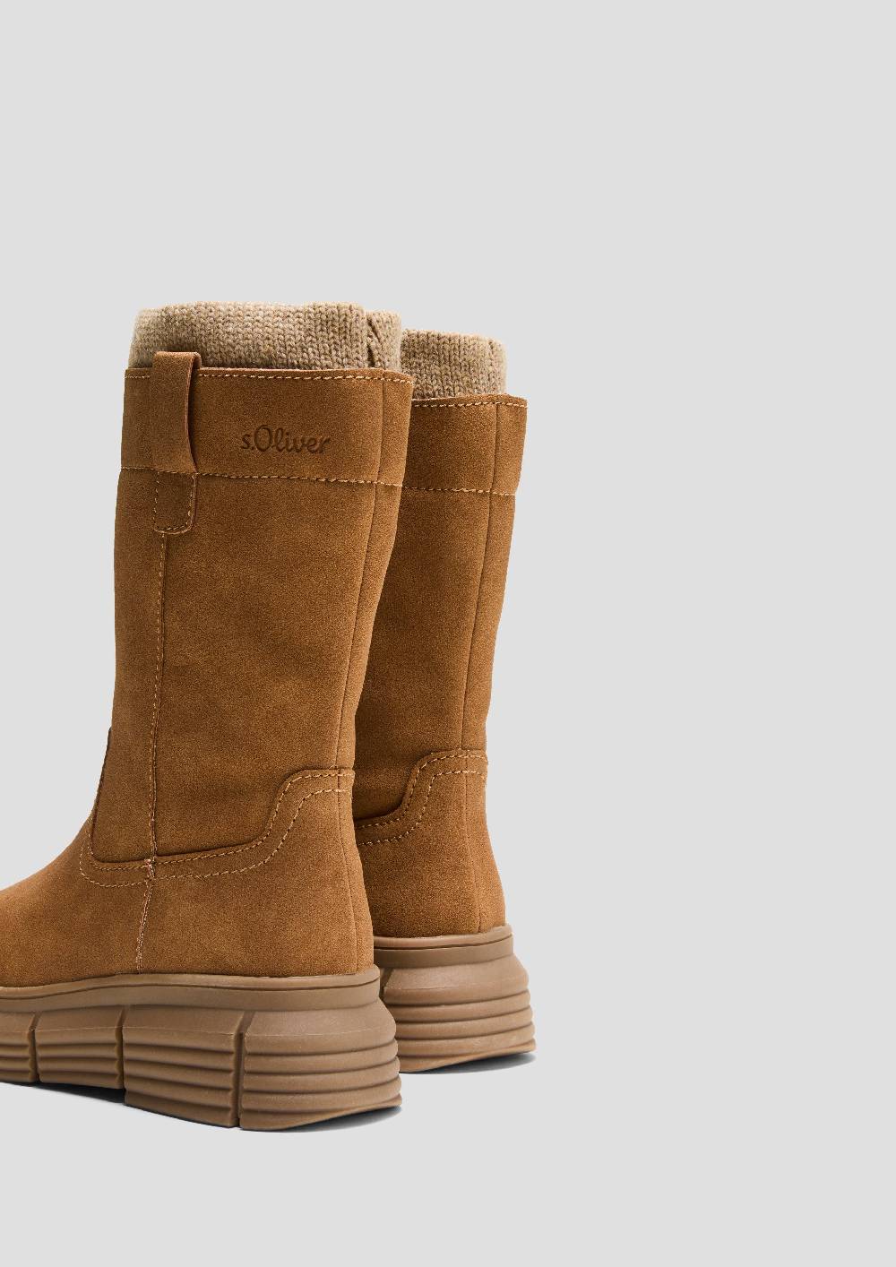 S.Oliver Stiefel in Veloursleder-Optik Rabatt