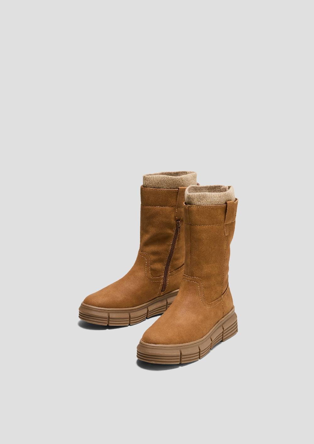 S.Oliver Stiefel in Veloursleder-Optik Rabatt