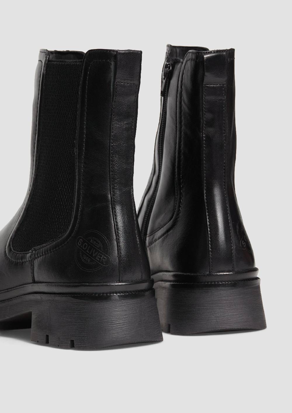S.Oliver Chelsea Boots aus Schafsleder Preisnachlass