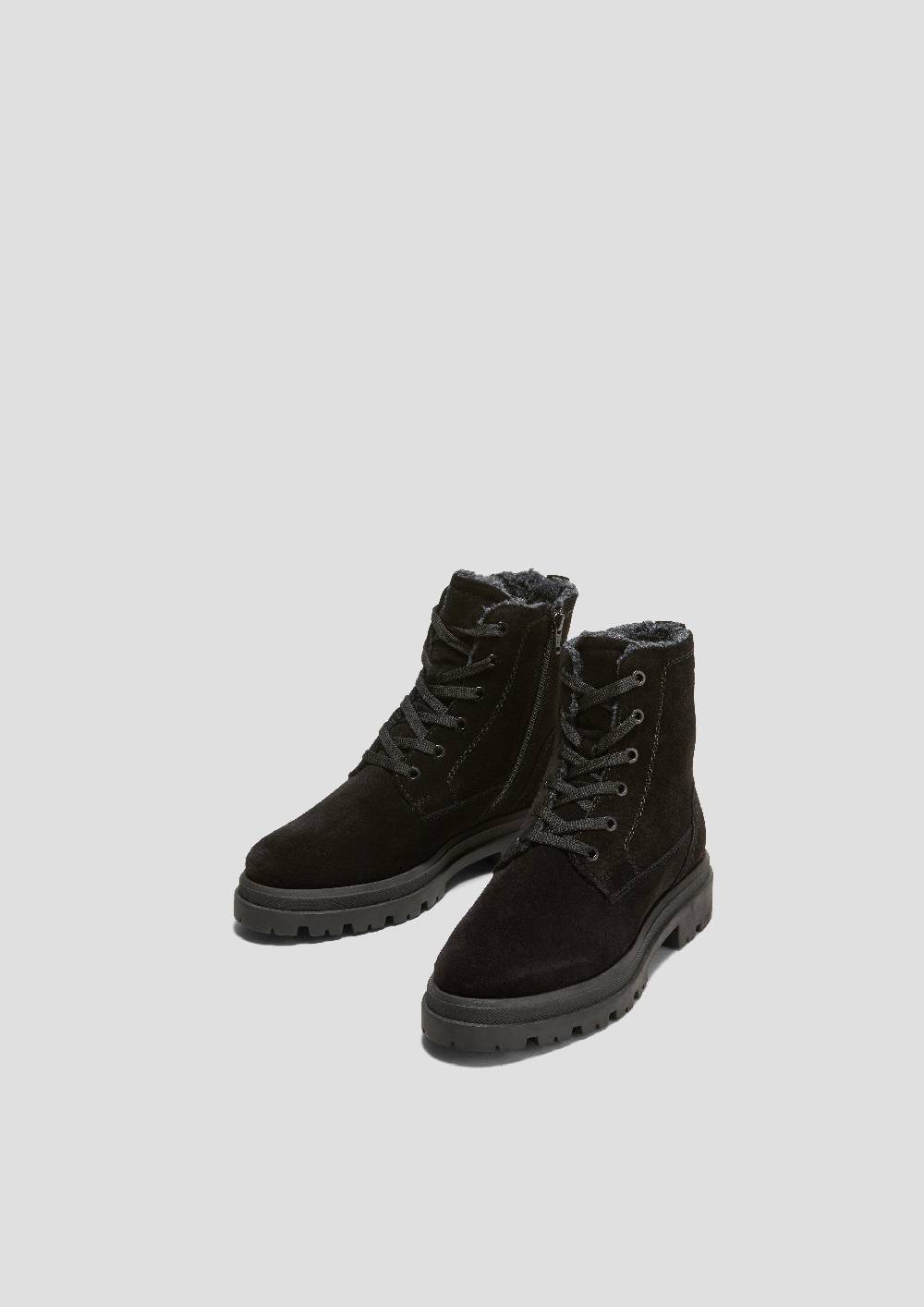 S.Oliver Gefütterte Stiefel aus Veloursleder Weihnachtsangebot
