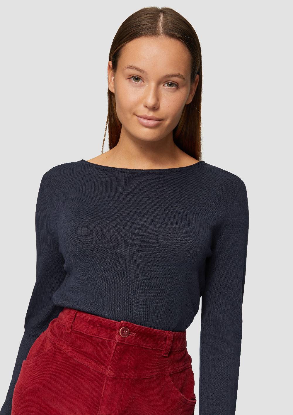 S.Oliver Leichter Feinstrickpullover mit Rollkante Top Angebot