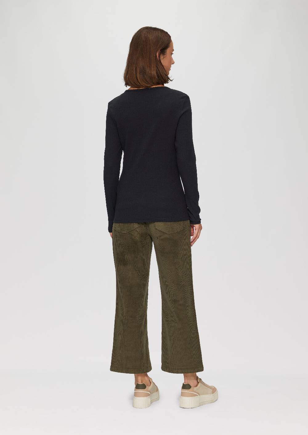 S.Oliver Stretchiges Longsleeve mit Henleyausschnitt Bestseller