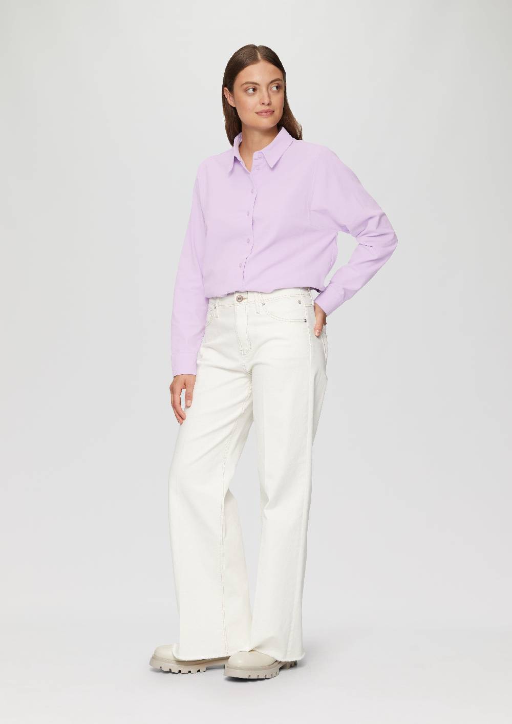 S.Oliver Cordbluse im Relaxed Fit mit Naht-Details Begrenzte Freigabe