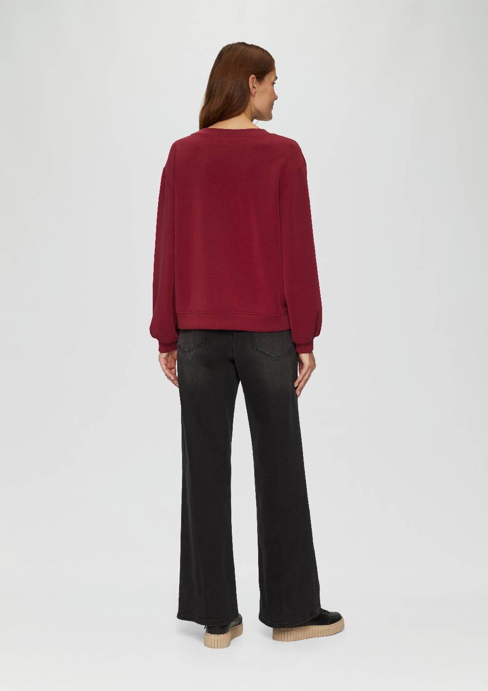 S.Oliver Scuba-Sweatshirt mit V-Ausschnitt Neueste Stile