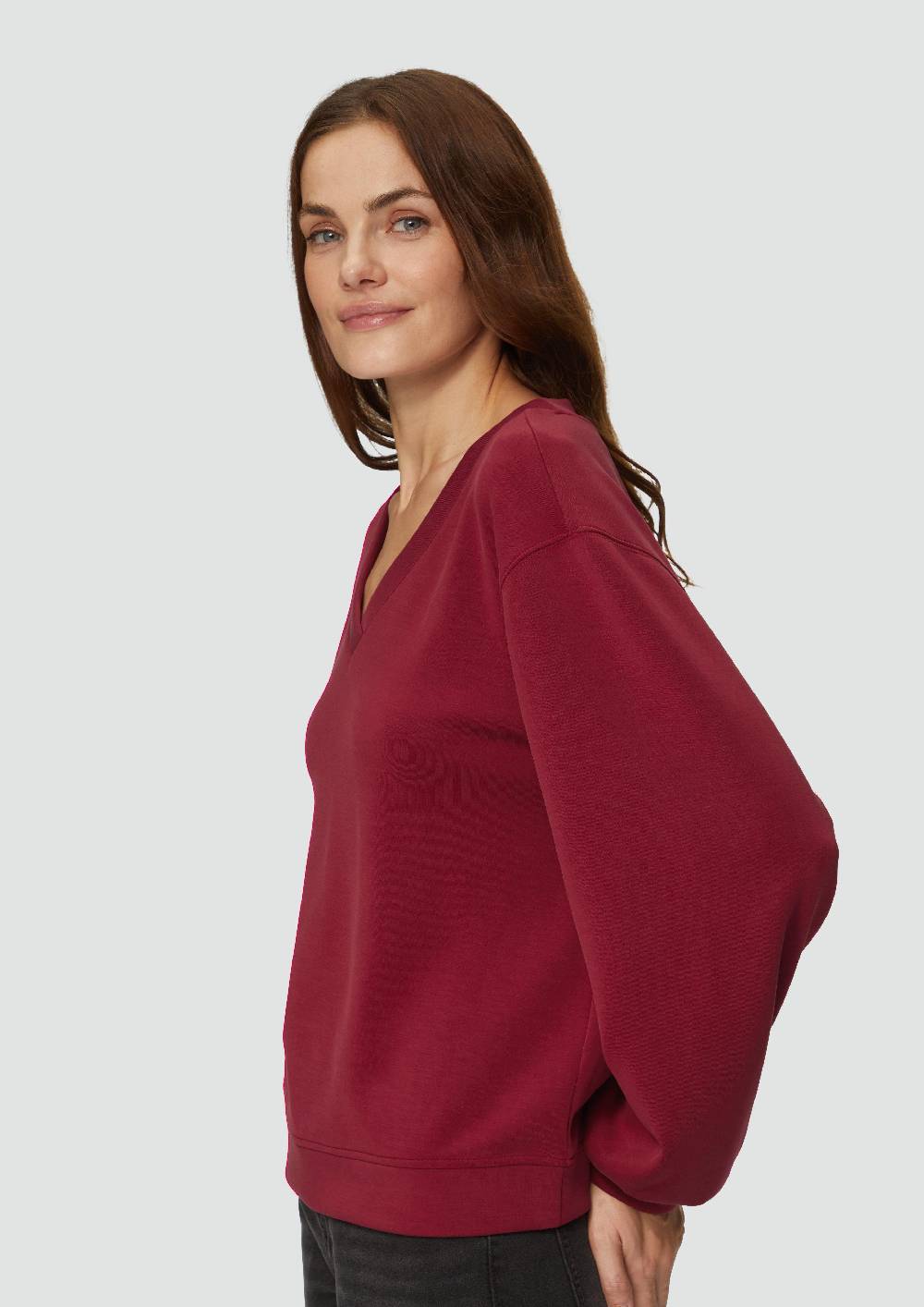 S.Oliver Scuba-Sweatshirt mit V-Ausschnitt Neueste Stile
