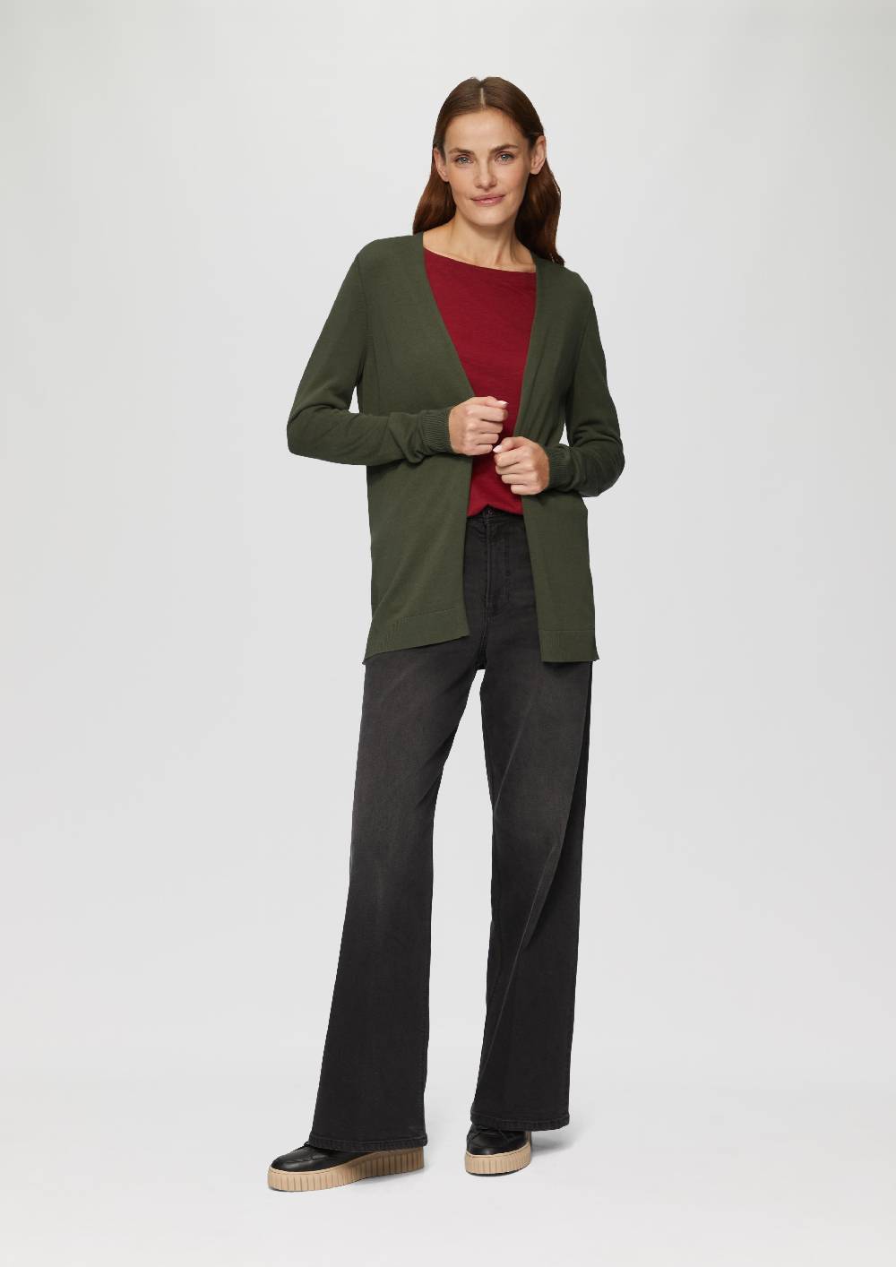 S.Oliver Cardigan aus Viskose-Baumwollmix Nur für heute