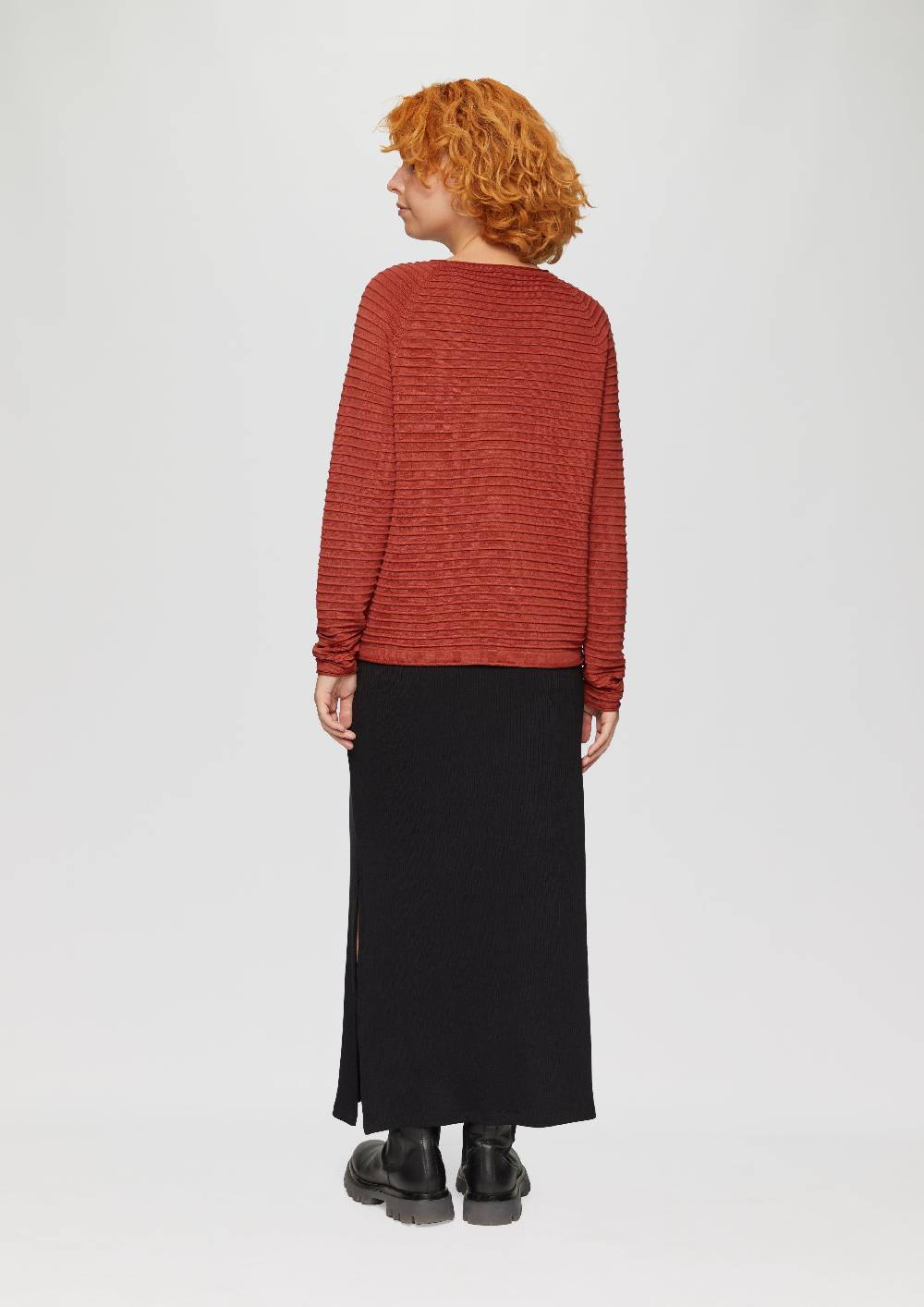 S.Oliver Pullover mit Strukturmuster aus Viskosemix 50% Rabatt mit kostenlosem Versand