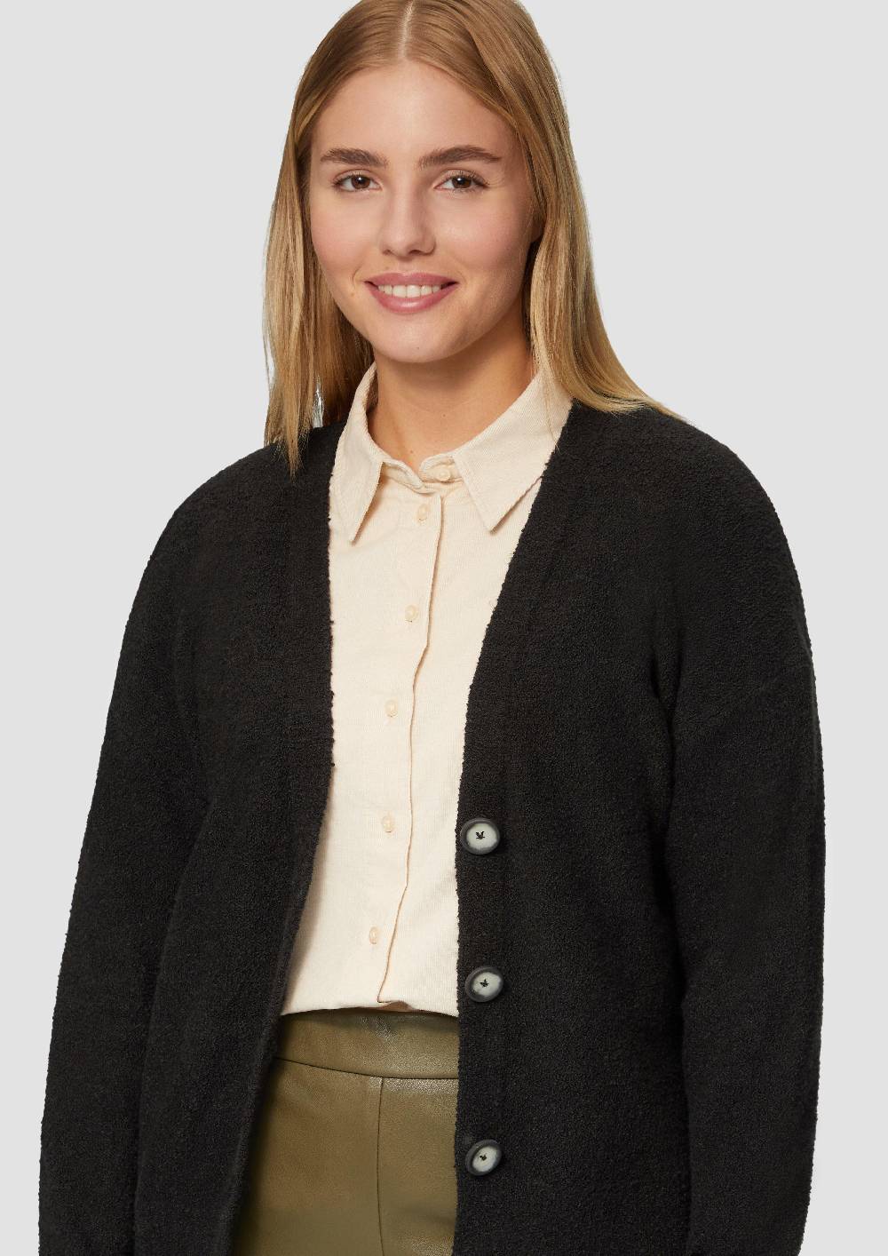 S.Oliver Strickjacke aus Baumwoll-Bouclé Fabrikladen