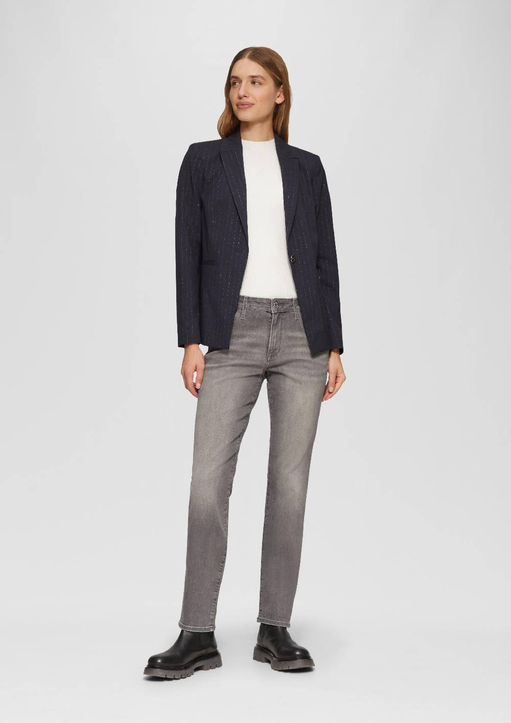S.Oliver Jeans Betsy / Slim Fit / Mid Rise / Slim Leg / mit Zipp-Detail Speichern exportieren