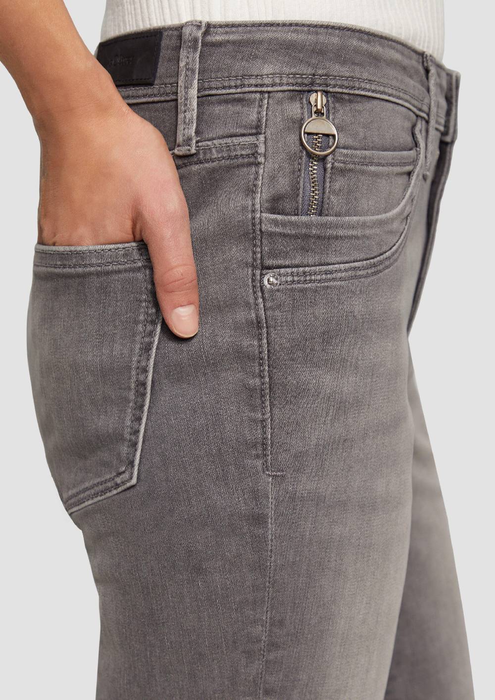 S.Oliver Jeans Betsy / Slim Fit / Mid Rise / Slim Leg / mit Zipp-Detail Speichern exportieren