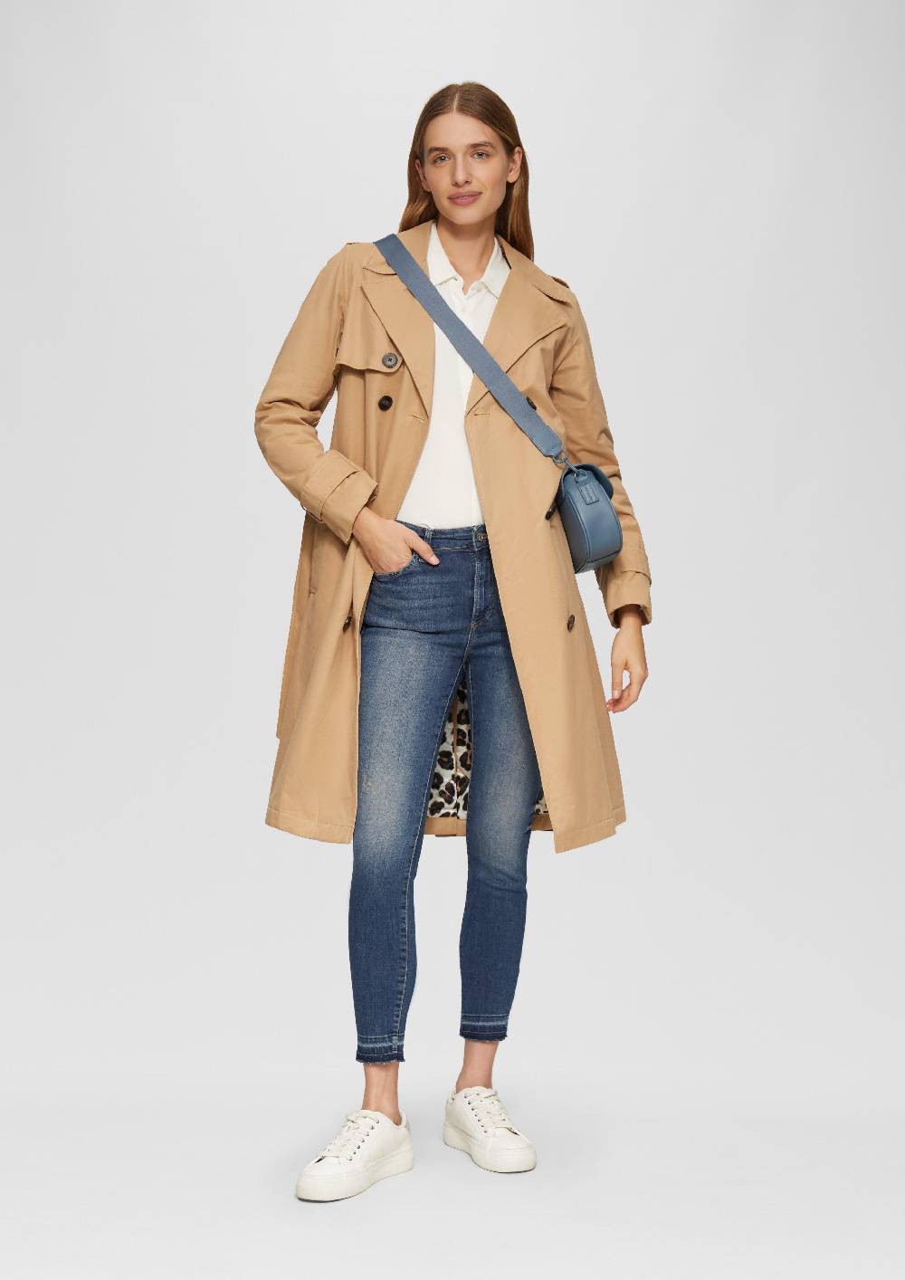 S.Oliver Cropped Jeans Izabell / Skinny Fit / Mid Rise / Skinny Leg / mit offenem Saum 50% Rabatt für begrenzte Zeit