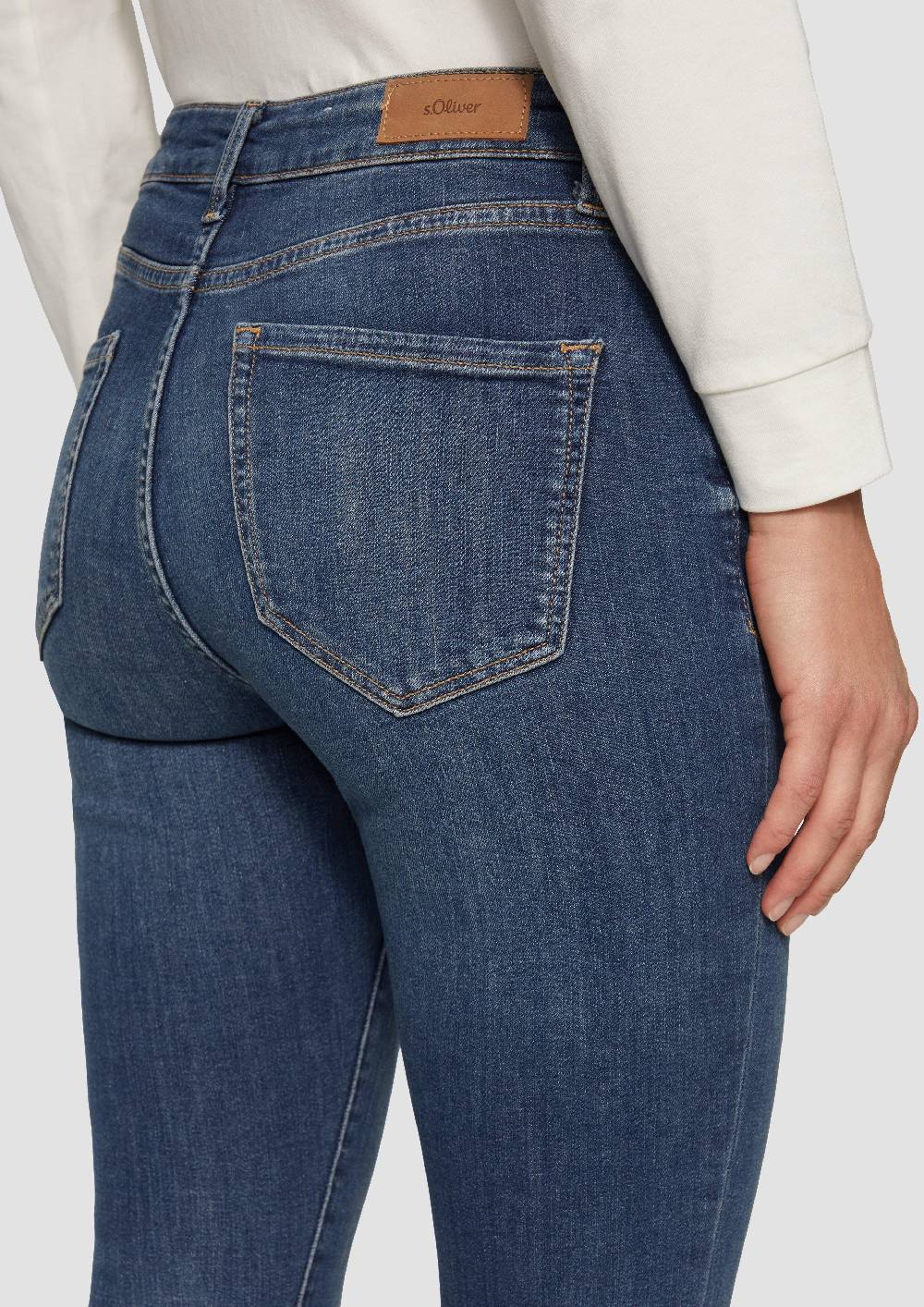 S.Oliver Cropped Jeans Izabell / Skinny Fit / Mid Rise / Skinny Leg / mit offenem Saum 50% Rabatt für begrenzte Zeit