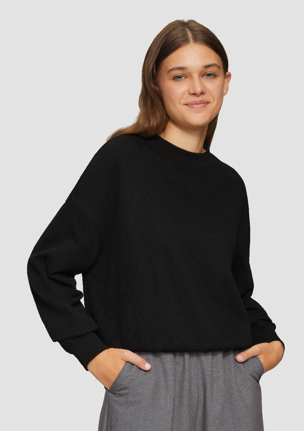 S.Oliver Lockeres Sweatshirt mit überschnittener Schulter Online