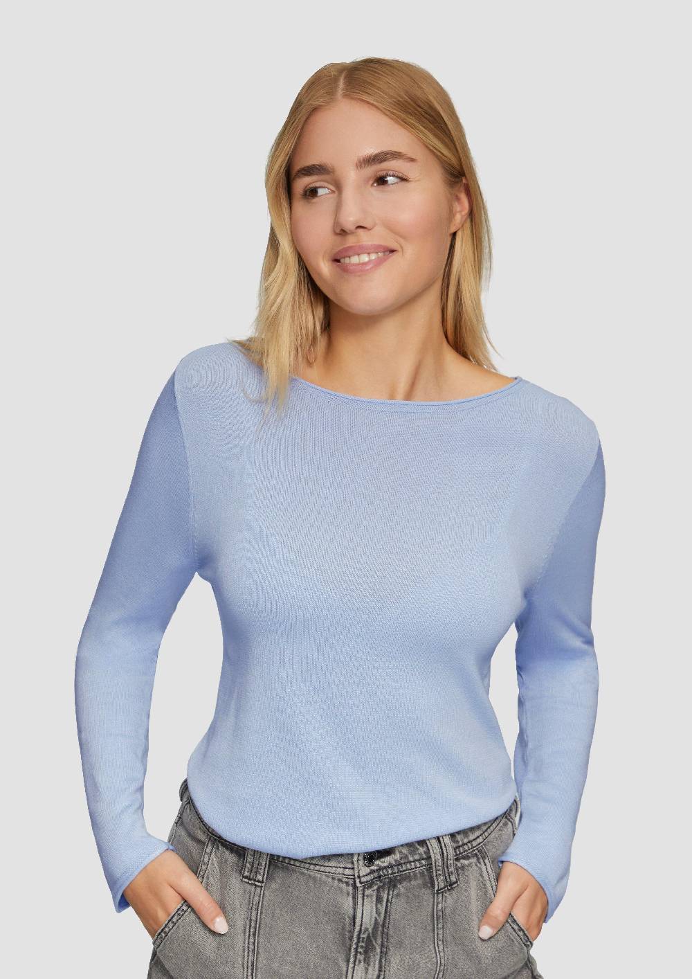 S.Oliver Leichter Feinstrickpullover mit Rollkante Hotsell