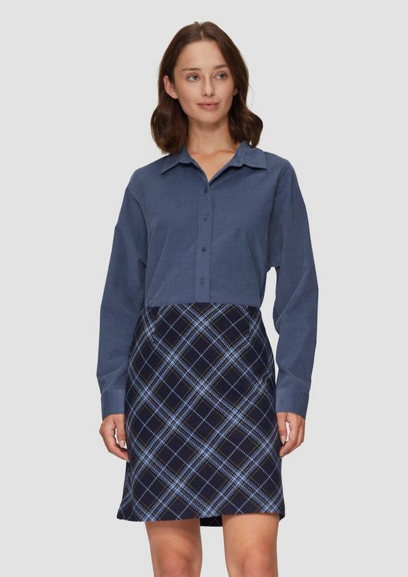 S.Oliver Cordbluse im Relaxed Fit mit Naht-Details Schlussverkauf