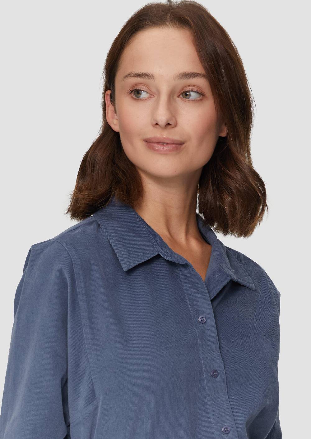 S.Oliver Cordbluse im Relaxed Fit mit Naht-Details Schlussverkauf