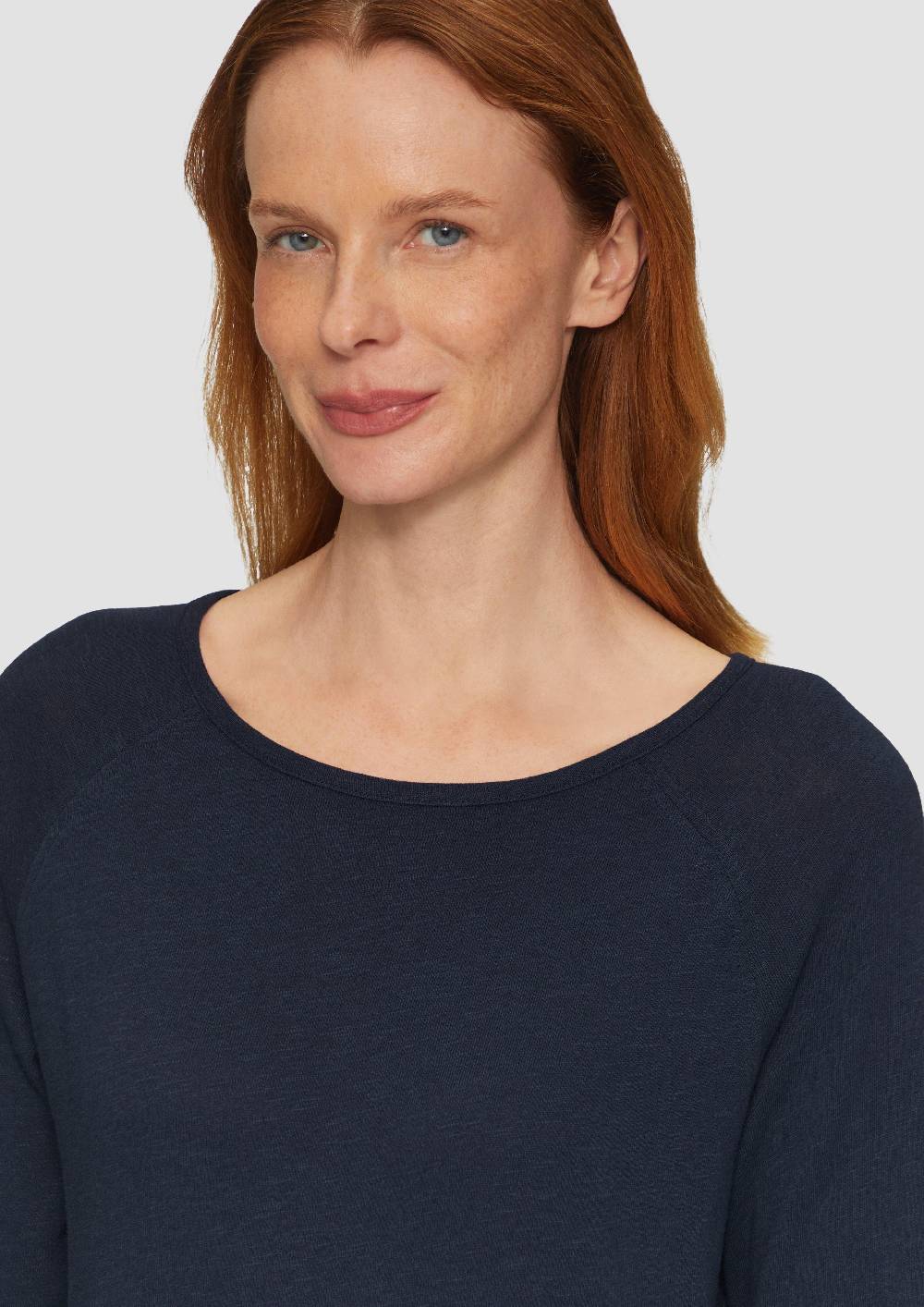 S.Oliver Langarmshirt mit Flammgarnstruktur und Raglanärmeln Günstig kaufen