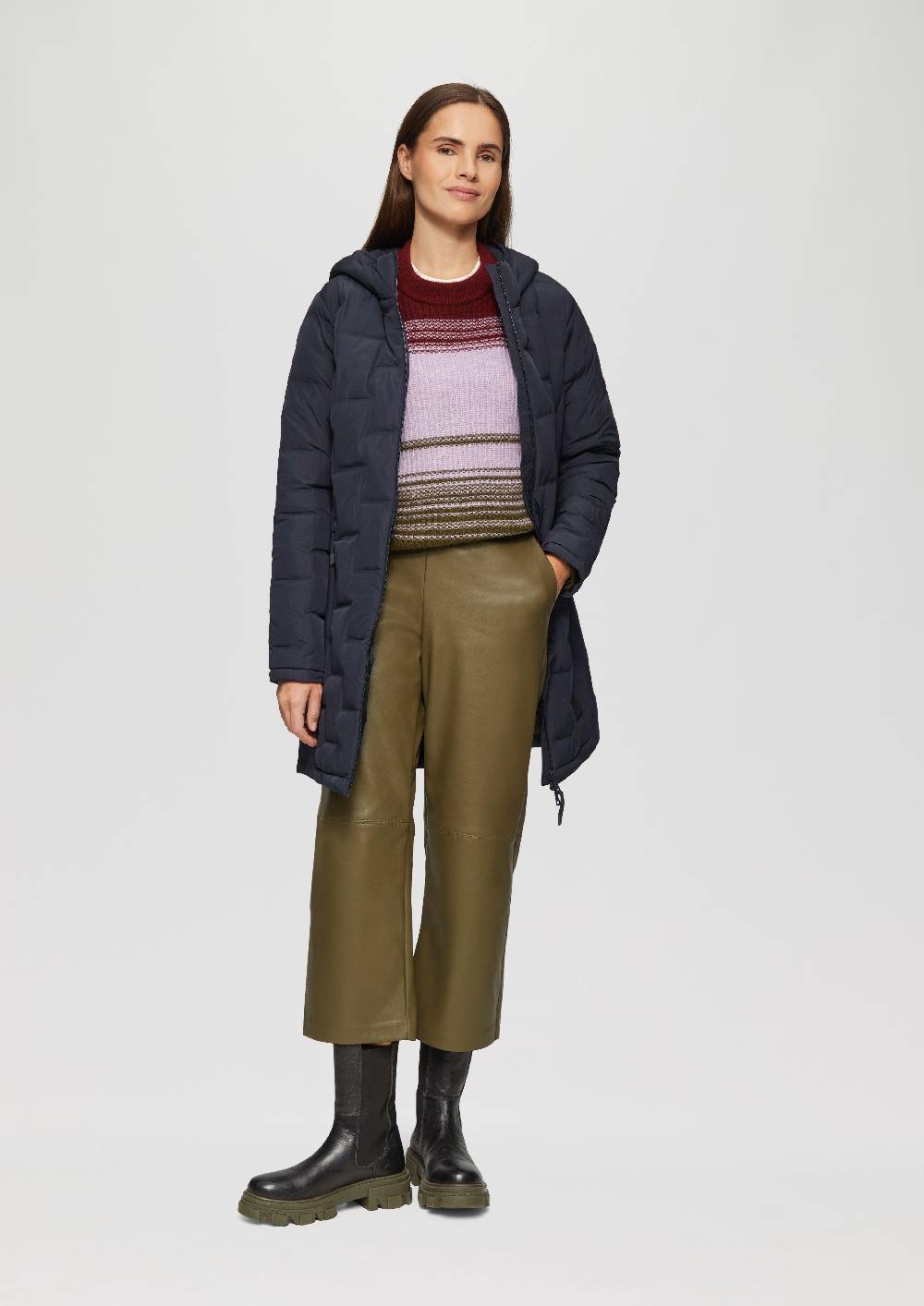 S.Oliver Wattierter Mantel im Fabricmix Flash Sale