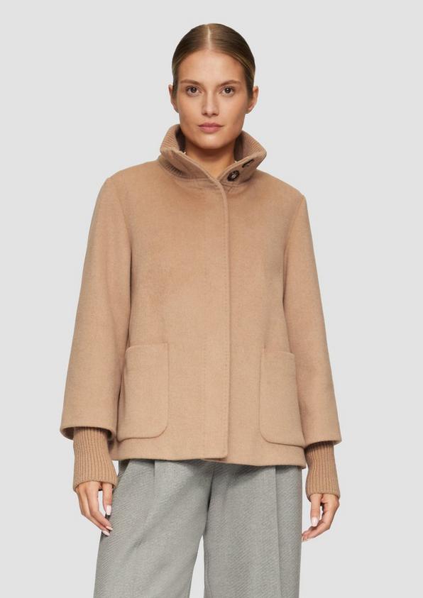S.Oliver Jacke aus Wollmix mit Rippbündchen Exklusivangebot