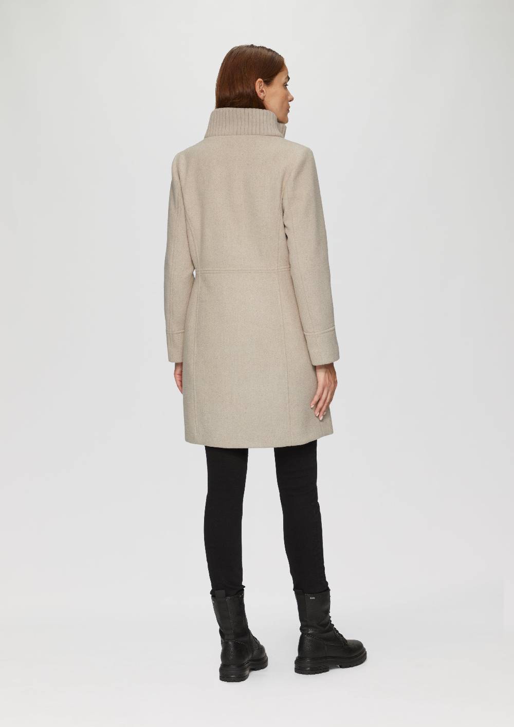 S.Oliver Twillmantel mit Strick-Stehkragen und Eingrifftaschen Cyber Monday
