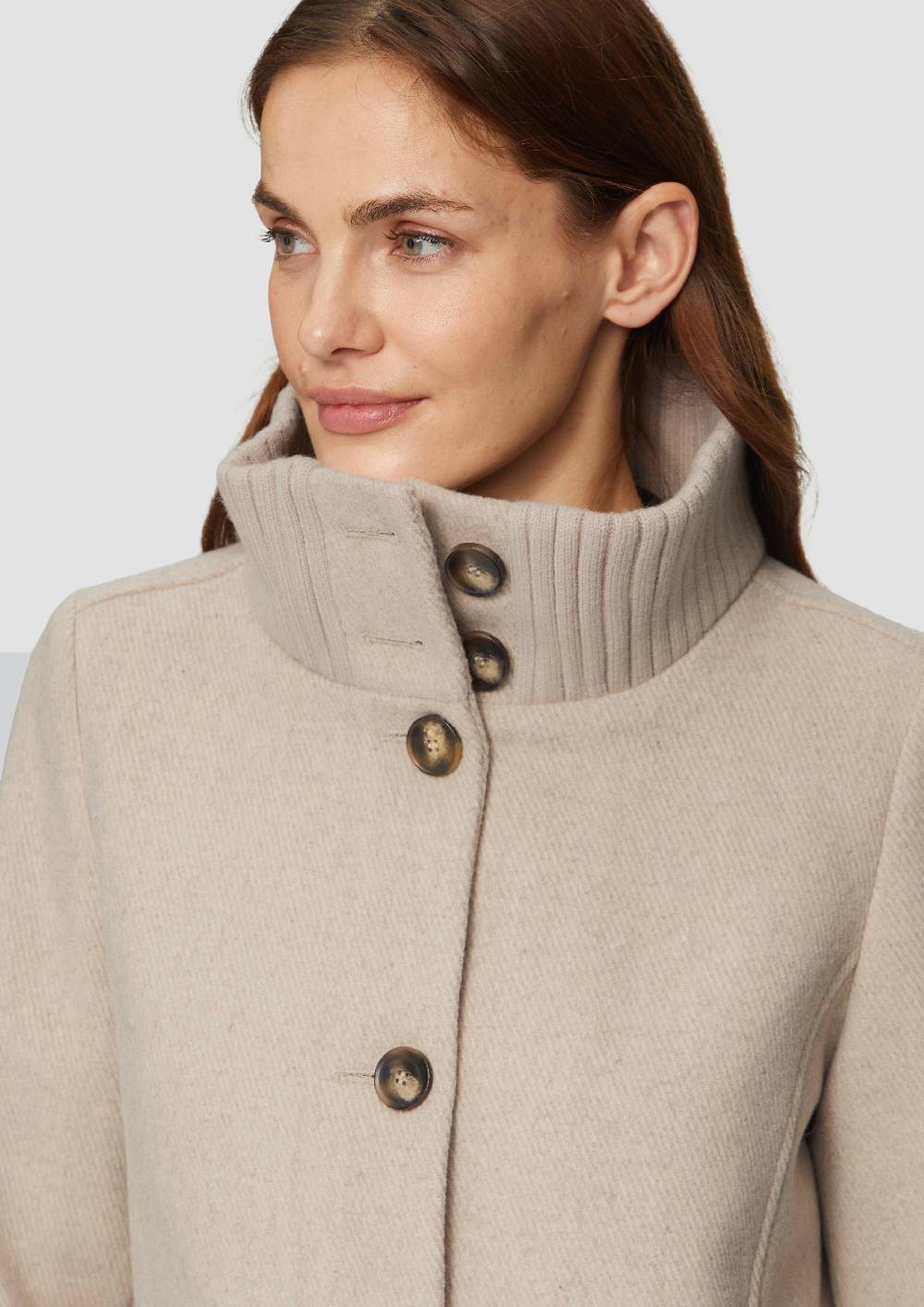 S.Oliver Twillmantel mit Strick-Stehkragen und Eingrifftaschen Cyber Monday