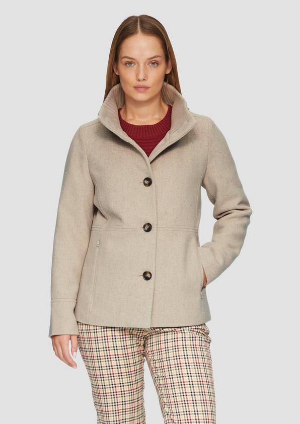 S.Oliver Twilljacke mit Strick-Stehkragen und Eingrifftaschen Muttertagsangebot