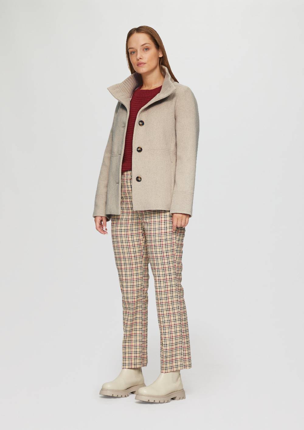 S.Oliver Twilljacke mit Strick-Stehkragen und Eingrifftaschen Muttertagsangebot