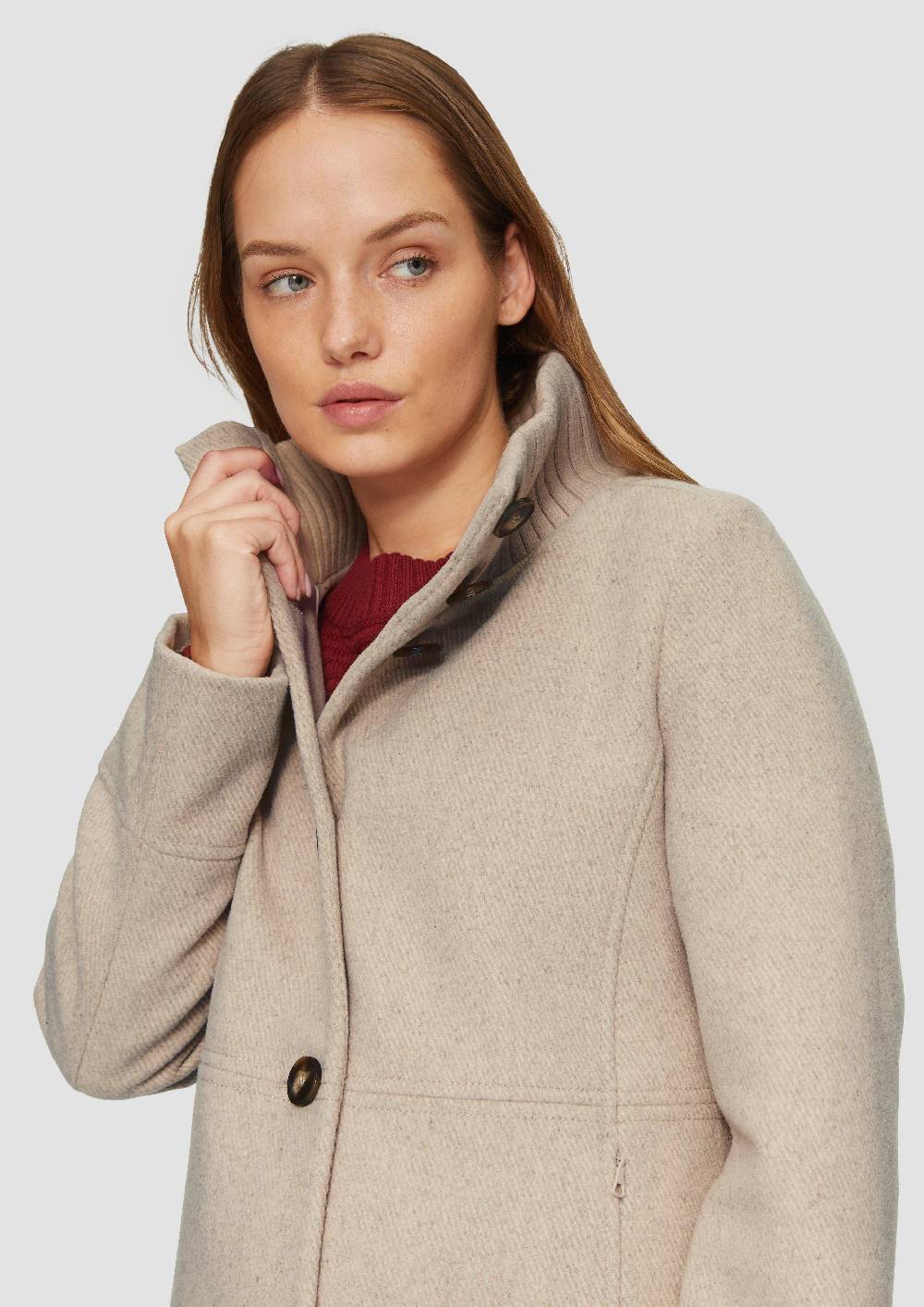 S.Oliver Twilljacke mit Strick-Stehkragen und Eingrifftaschen Muttertagsangebot
