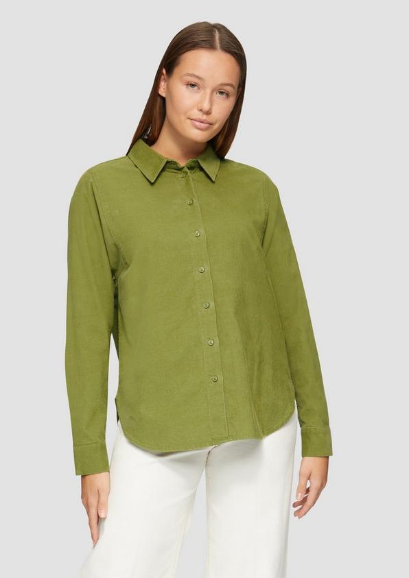 S.Oliver Cordbluse im Relaxed Fit mit Naht-Details Vatertagsangebot