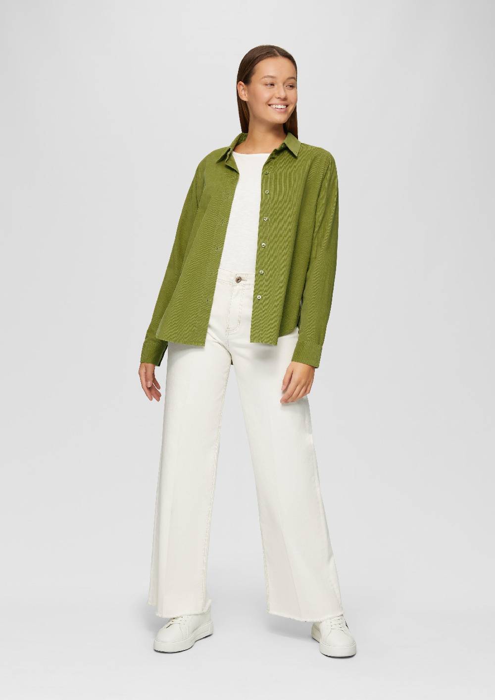 S.Oliver Cordbluse im Relaxed Fit mit Naht-Details Vatertagsangebot