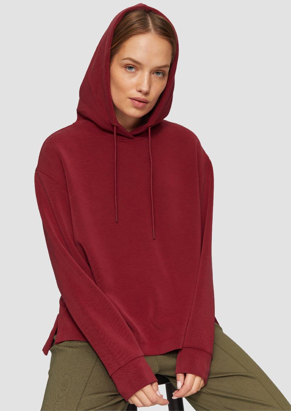 S.Oliver Hoodie aus Scuba im Relaxed Fit Neueste Mode