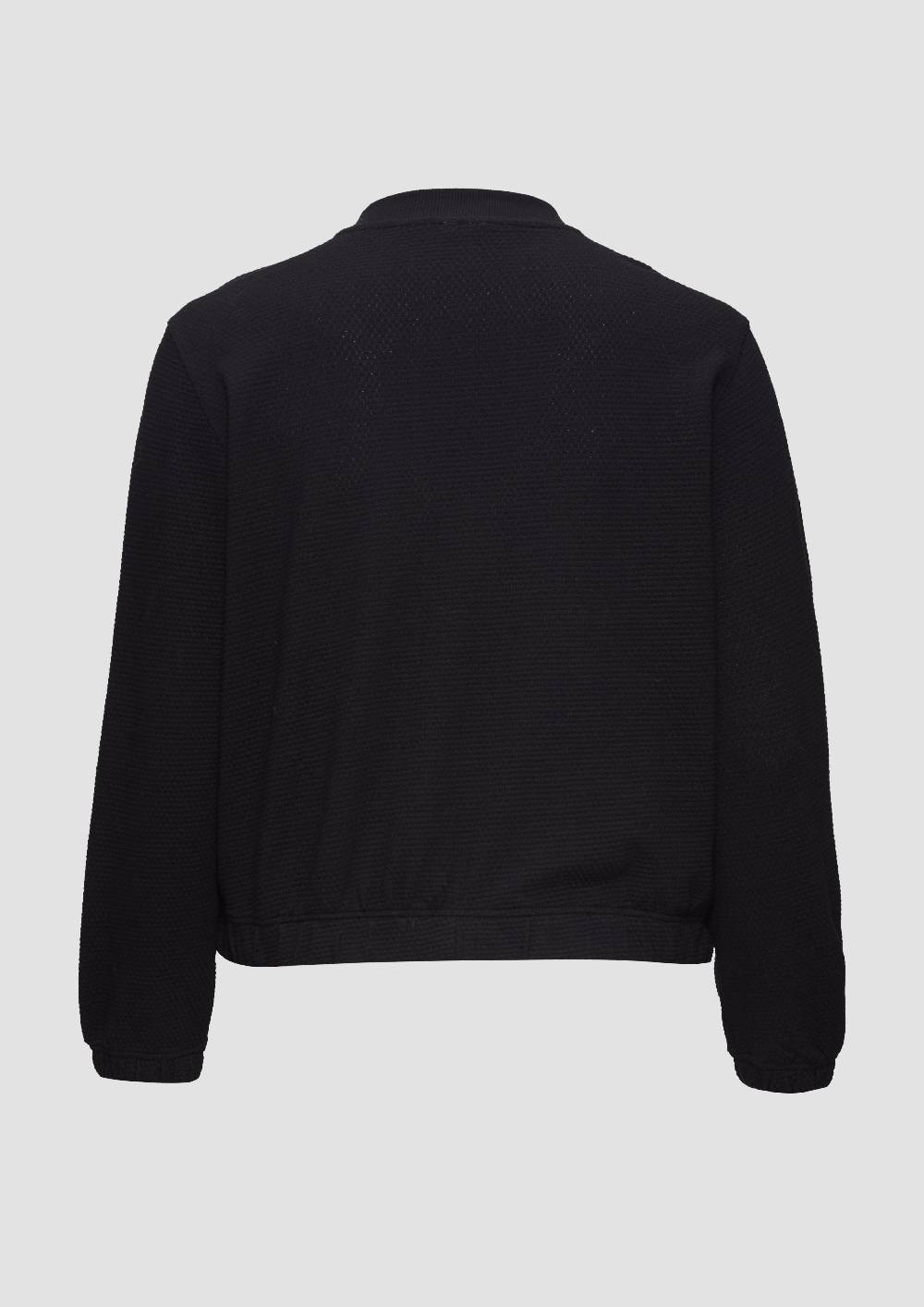 S.Oliver Strukturierter Sweat-Blouson aus Baumwollmix Online Outlet