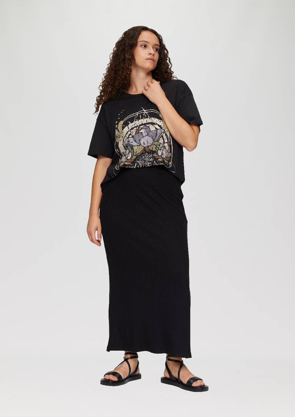 S.Oliver Print-T-Shirt mit überschnittenen Schultern Kauf eins, bekomm eins gratis